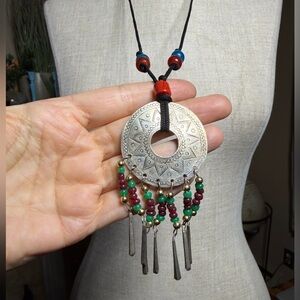 Vintage Kuchi Afghan Tribal Dangle Necklace